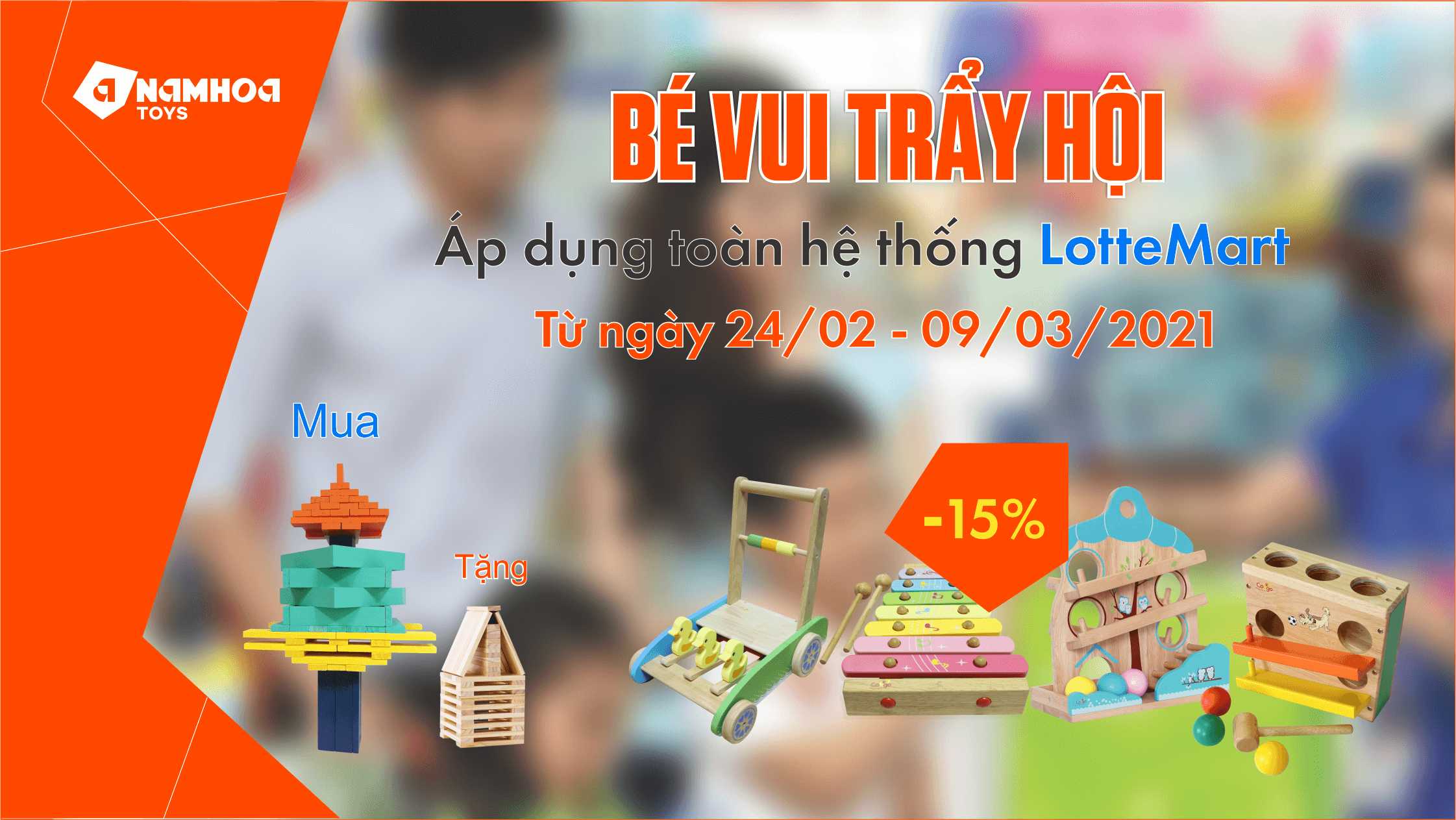 BÉ VUI TRẨY HỘI - ĐỒ CHƠI GỖ ƯU ĐÃI ĐẾN 15%